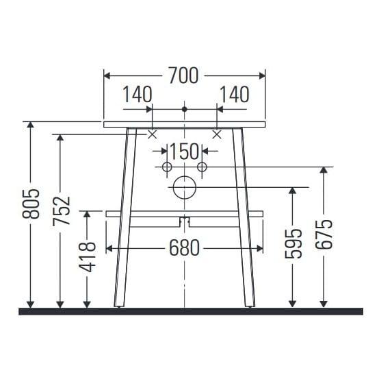Консоль Duravit Cape Cod CC953408585 80.5x70x48