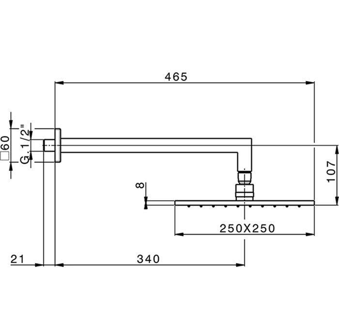 Верхний душ Cisal Shower DS01366040