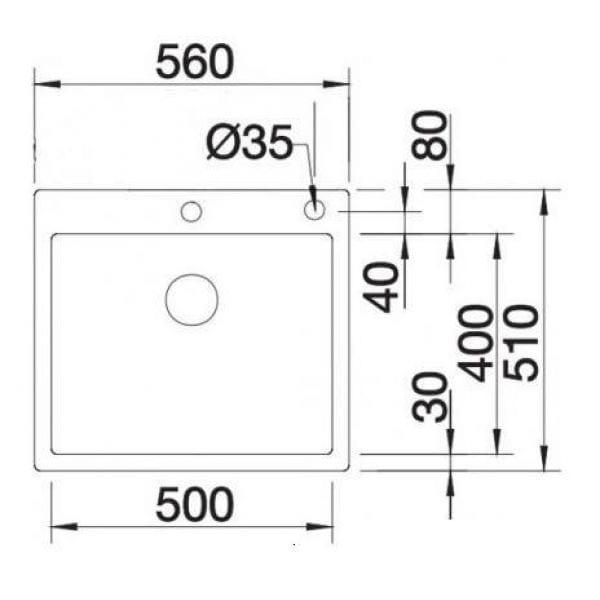 Мойка кухонная Blanco Claron 500-IF/A Durinox 523393 56х51