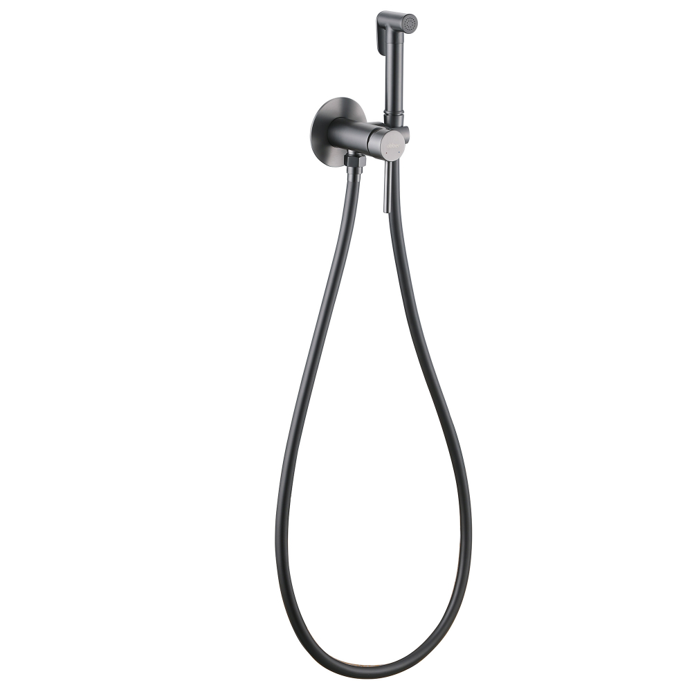 Гигиенический душ со смесителем Abber Wasser Kreis AF8125NG (оружейная сталь)