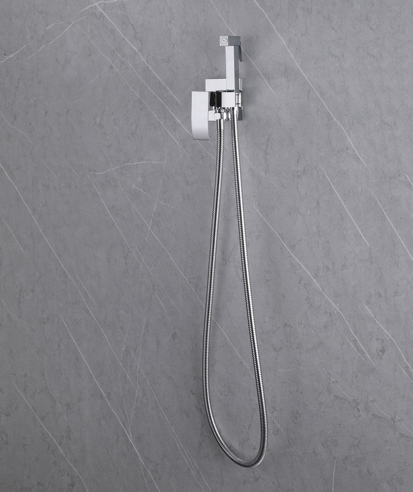 Гигиенический душ со смесителем Abber Wasserfall AF8625 (хром)