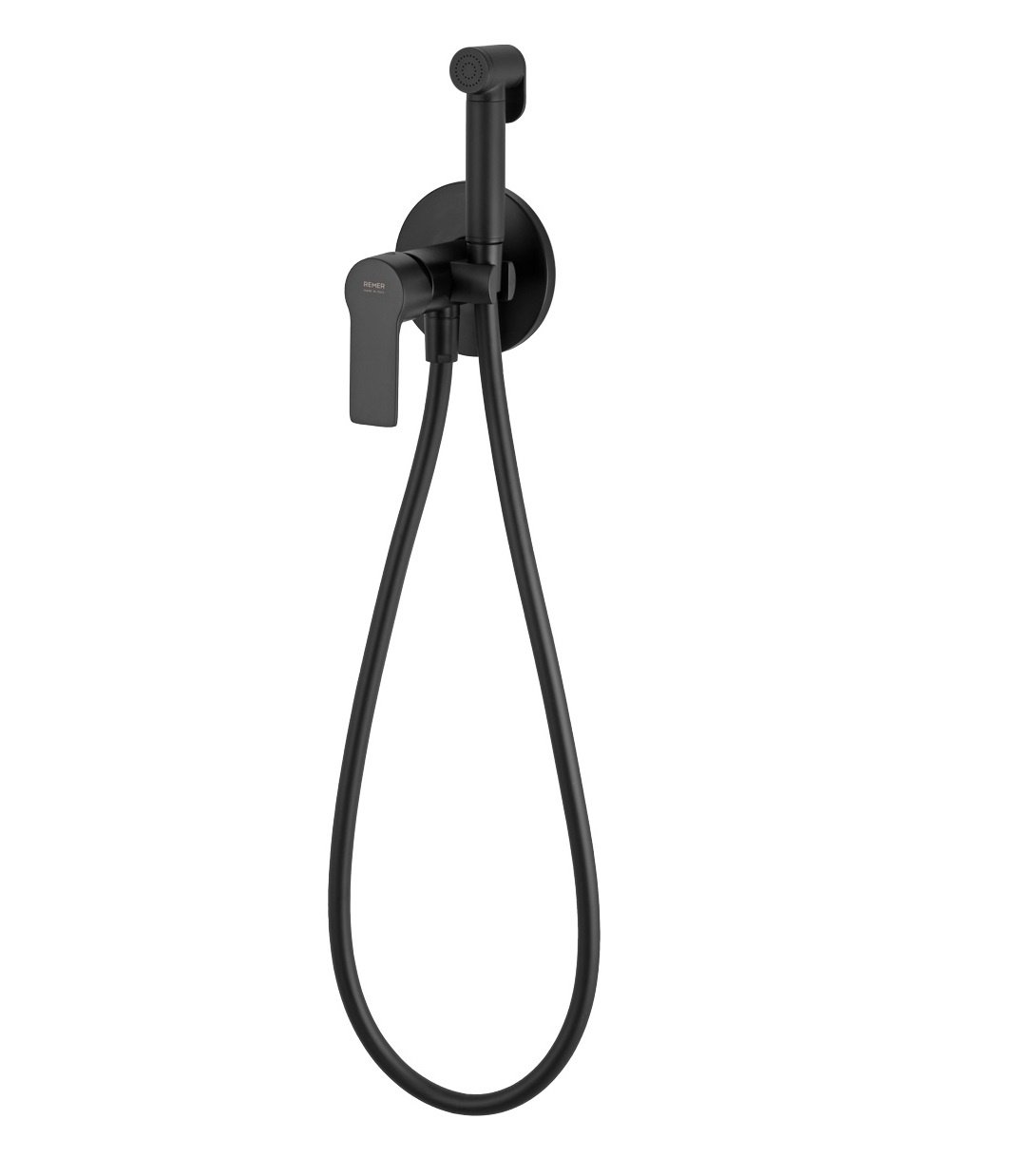 Гигиенический комплект Remer Energy Matt Black EY65WNO (черный матовый), скрытая часть в комплекте