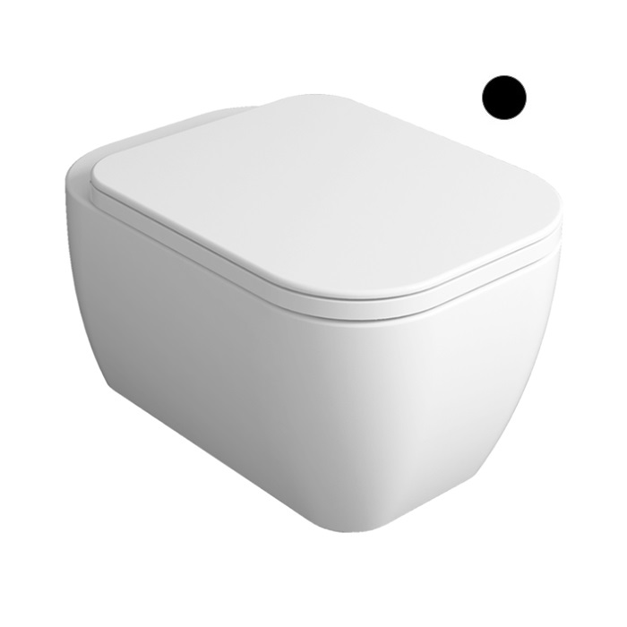Унитаз подвесной Simas Henges HE18/F85 Nero Matt 55x38