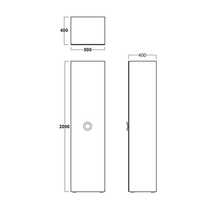 Пенал подвесной Simas Henges HEM03 Bianco Matt 200x40