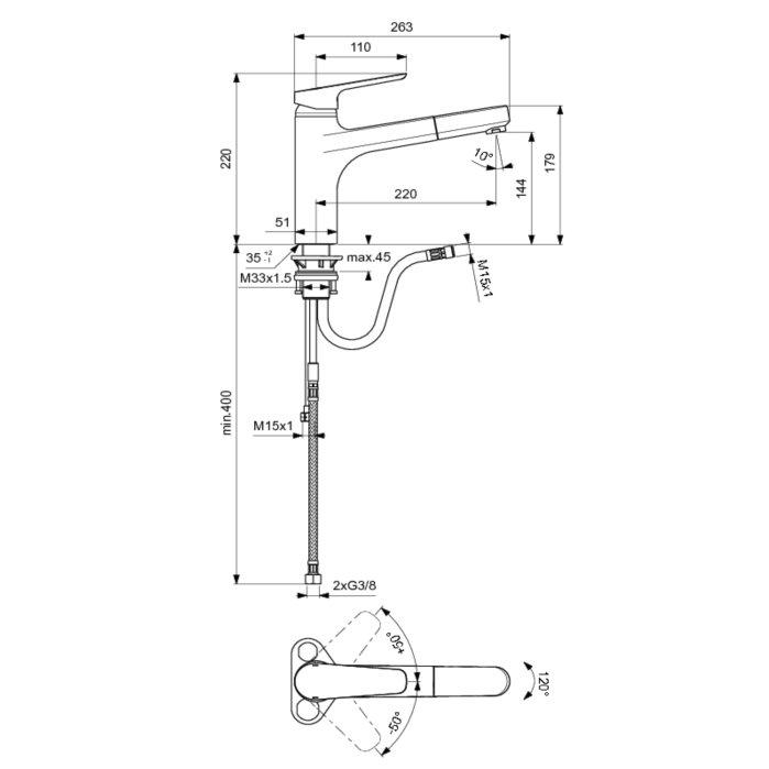 Смеситель для кухонной мойки Ideal Standard Ceraplan III B0956AA