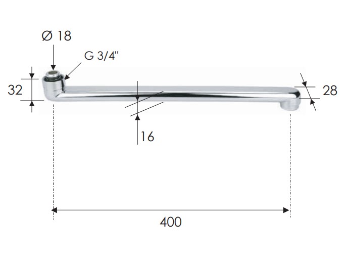 Излив Remer 9240 (хром)