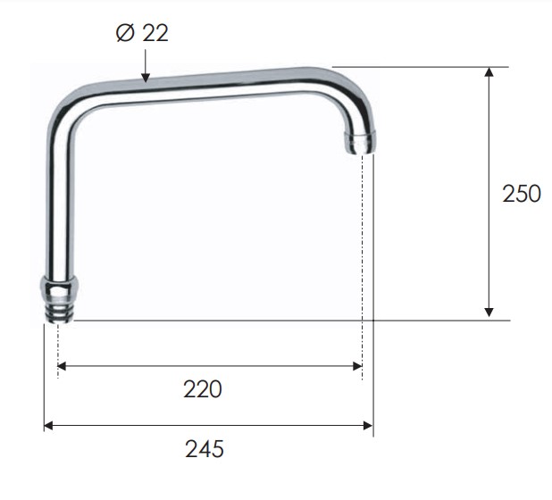 Излив Remer 92U (хром)