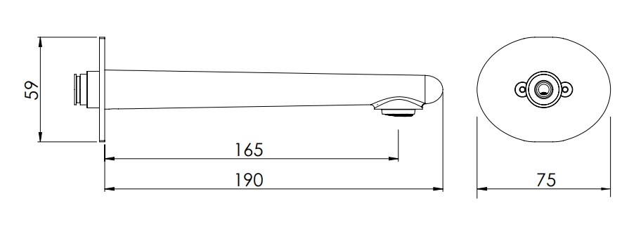 Излив для ванны Remer Vanity 91V (хром)