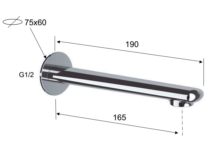 Излив для ванны Remer Vanity 91V (хром)