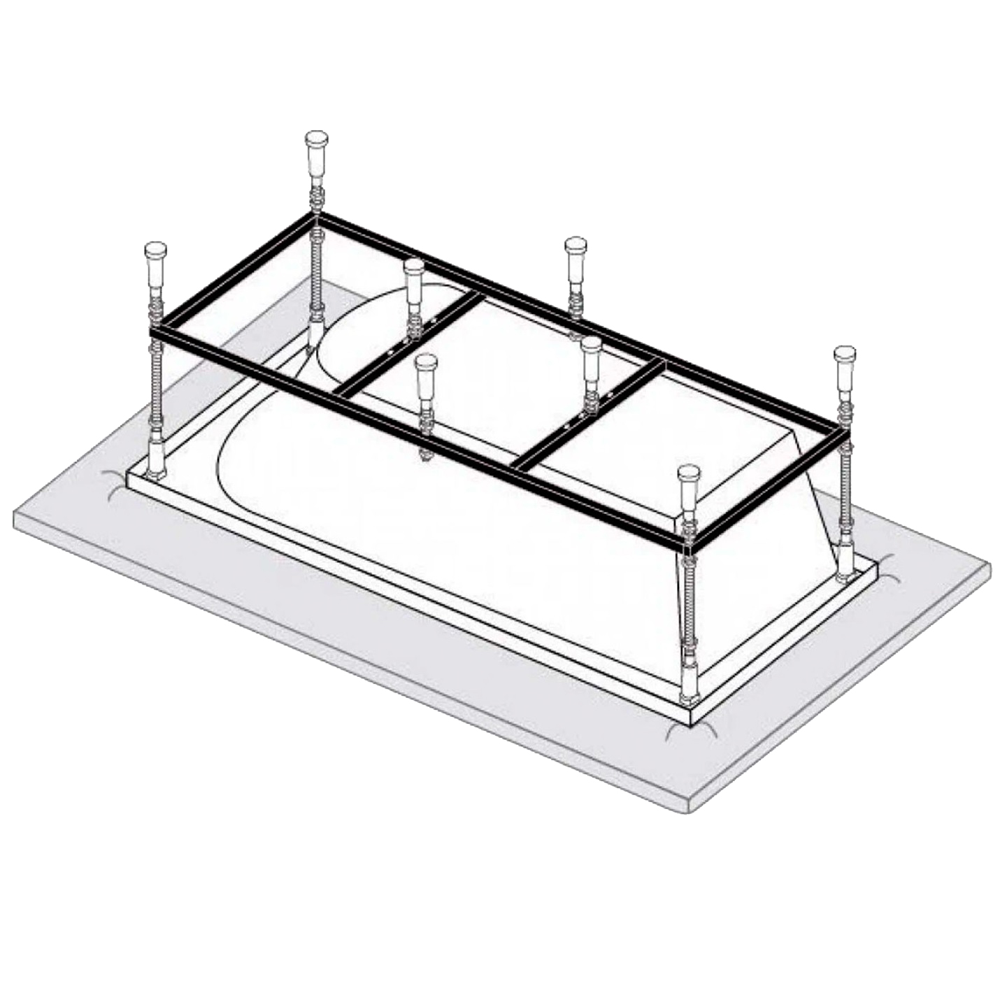 Каркас к прямоугольным ваннам Vagnerplast VPK17570 175x70