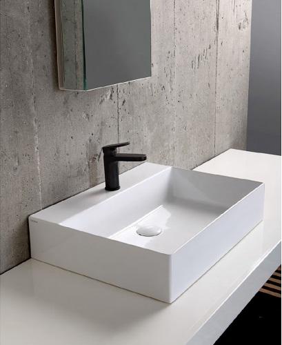Раковина подвесная/накладная Azzurra Elegance Squared ELLP075450QMBI/(EQA75M bi)*1 75х45