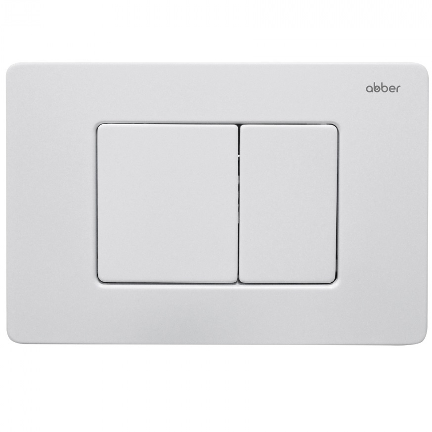Кнопка смыва Abber AC0120MW (белый матовый)