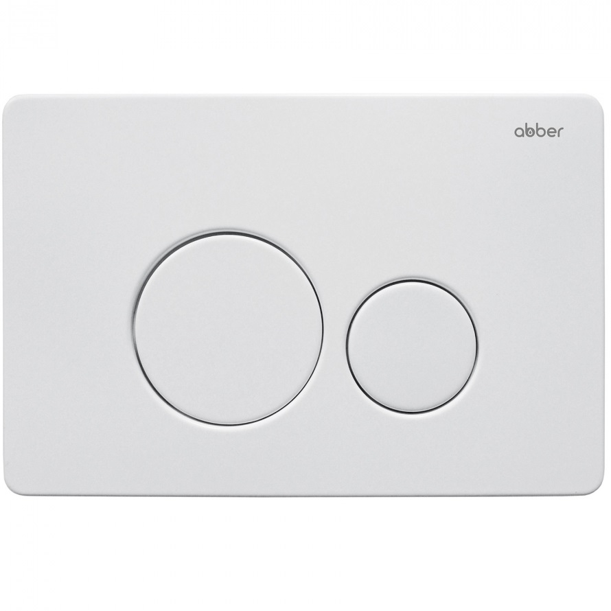 Кнопка смыва Abber AC0121MW (белый матовый)