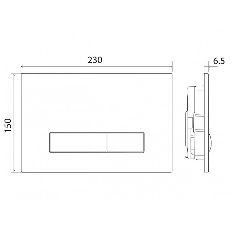 Кнопка смыва BelBagno Genova BB020-GV-CHROME.M (хром матовый)