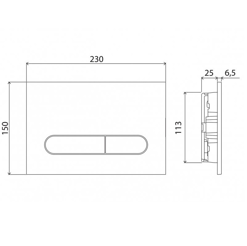 Кнопка смыва BelBagno Prospero BB005-PR-CHROME (хром глянцевый)