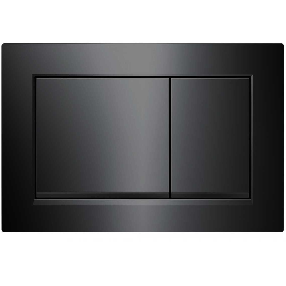 Кнопка смыва механическая Vincea VFP-001MB 24.5х16.5 (матовый черный), 2 режима