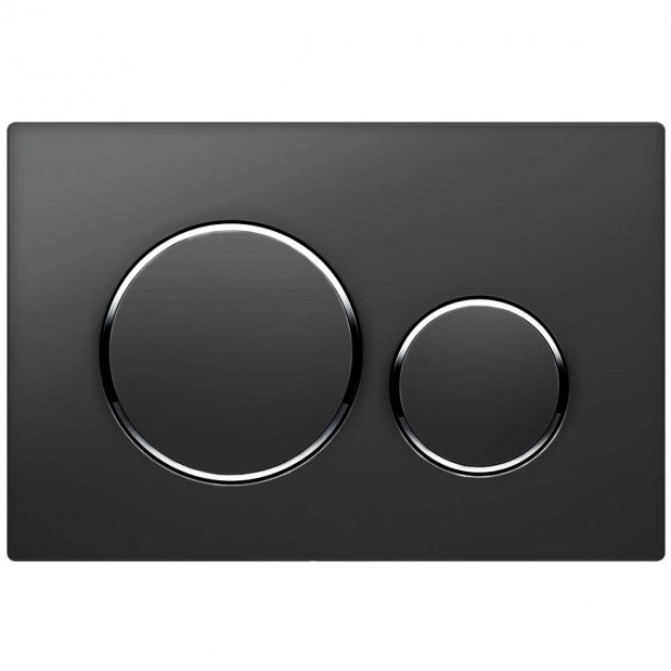 Кнопка смыва механическая Vincea VFP-005MB 24.5х16.5 (черный матовый), 2 режима