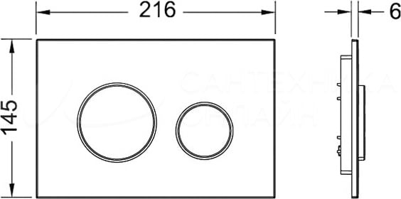Кнопка смыва TECE Loop 9240922 хром матовый