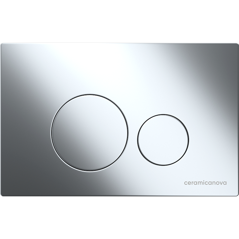 Комплект 4 в 1: Ceramica Nova CN3007_1001CH_1000 Унитаз подвесной  Metric Rimless + Система инсталляции Envision + Шумоизоляция + Кнопка смыва Round (хром)