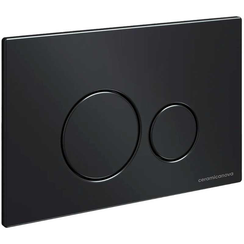 Комплект 4 в 1: Ceramica Nova CN3009_1001B_1000 Унитаз подвесной Forma Rimless + Инсталляция Envision + Шумоизоляция + Кнопка смыва Round (чёрный матовый)
