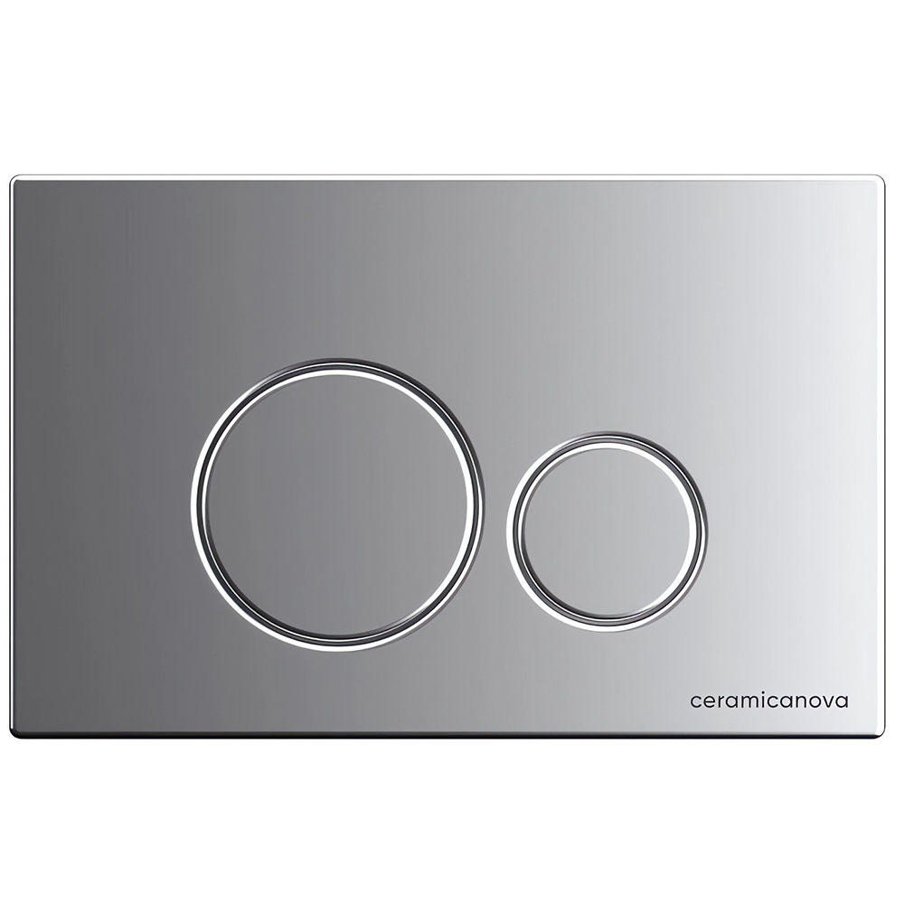 Комплект 4 в 1: Ceramica Nova CN3009_1001M_1000 Унитаз подвесной Forma Rimless + Инсталляция Envision + Шумоизоляция + Кнопка смыва Round (хром мат)