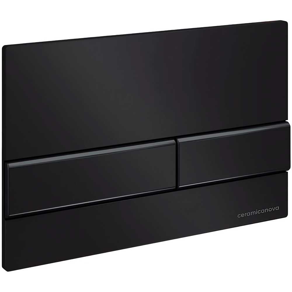 Комплект 4 в 1: Ceramica Nova CN3009_1002B_1000 Унитаз подвесной Forma Rimless + Инсталляция Envision + Шумоизоляция + Кнопка смыва Flat (черный матовый)