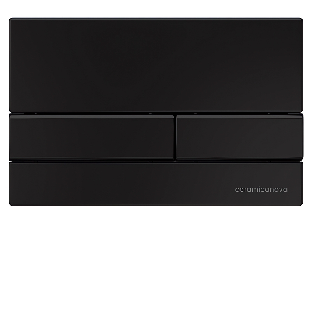 Комплект 4 в 1: Ceramica Nova CN4002_1002B_1000 Унитаз подвесной  Metropol Rimless + Инсталляция Envision + Шумоизоляция + Кнопка смыва Flat (черный мат)