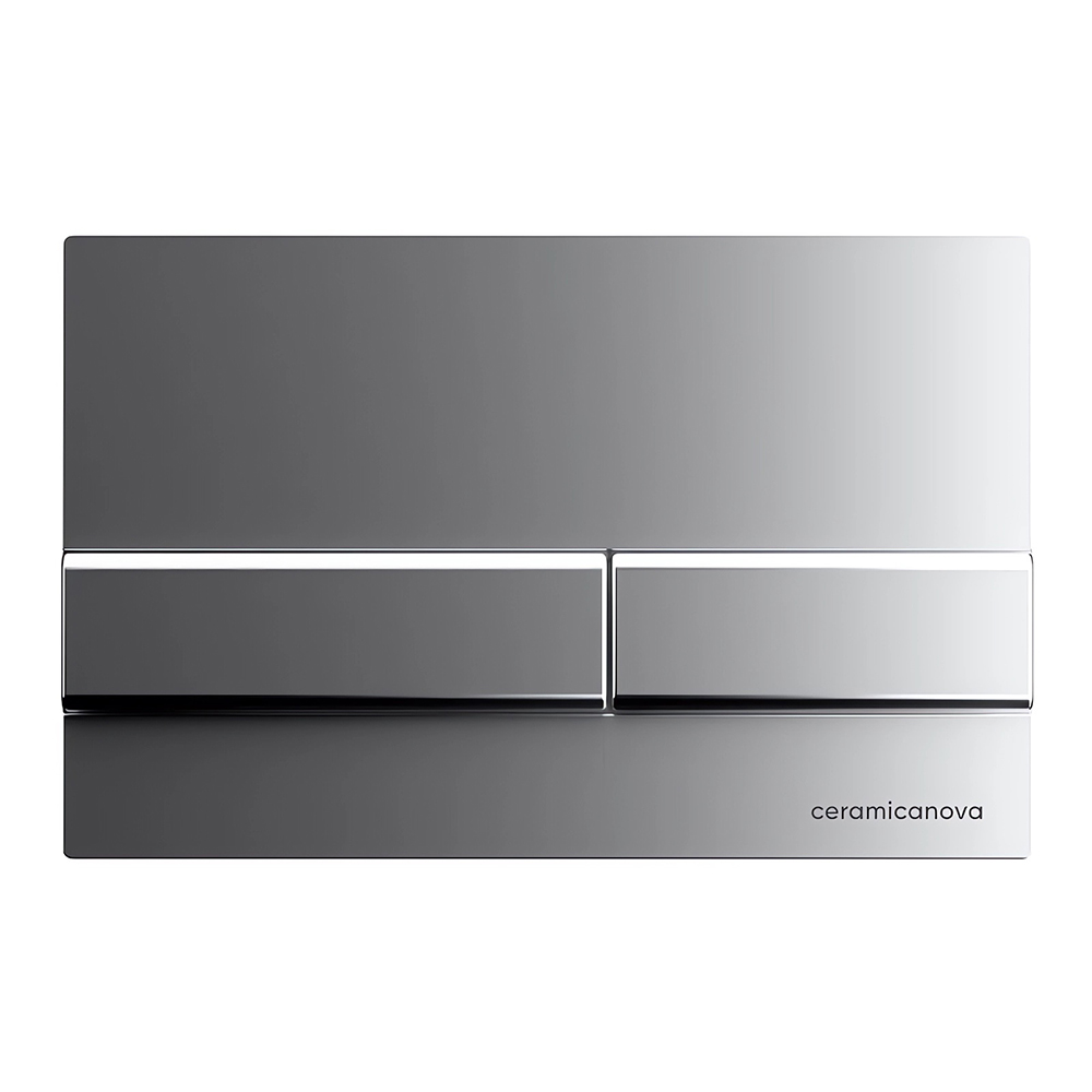 Комплект 4 в 1: Ceramica Nova CN4002MB_1002M_1000 Унитаз подвесной  Metropol Rimless + Инсталляция Envision + Шумоизоляция + Кнопка смыва Flat (хром мат)