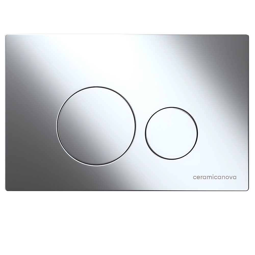 Комплект 4 в 1: Ceramica Nova CN6000_1001CH_1000 Подвесной унитаз Balearica Rimless + Шумоизоляция + Инсталляция Envision + Крепления + Кнопка смыва Round (хром)