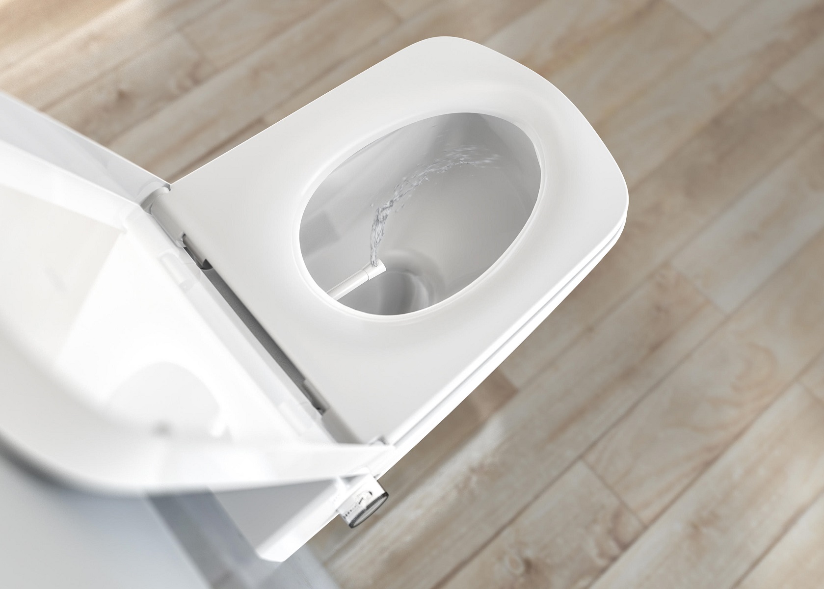 Комплект TECEbase 2.0 с панелью смыва ТЕСЕnow и унитазом c функцией биде TECEone K440407.WC2 (черный матовый)