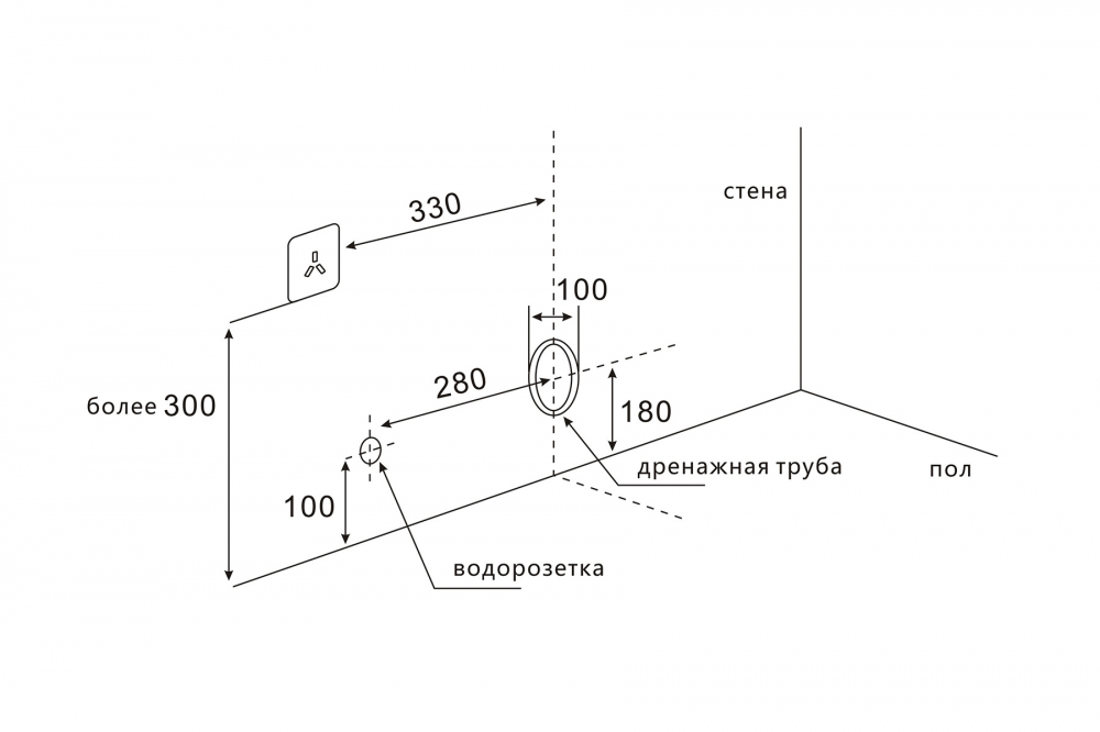 Комплект унитаз-биде подвесной с инсталляцией Abber Rechteck AC1119S-AC0101P2 59x37x39 (белый), электронный