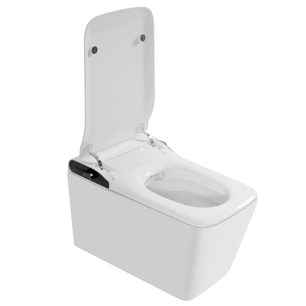 Комплект унитаз-биде подвесной с инсталляцией Abber Rechteck AC1215S-AC0101P2 60x36x38 (белый), электронный