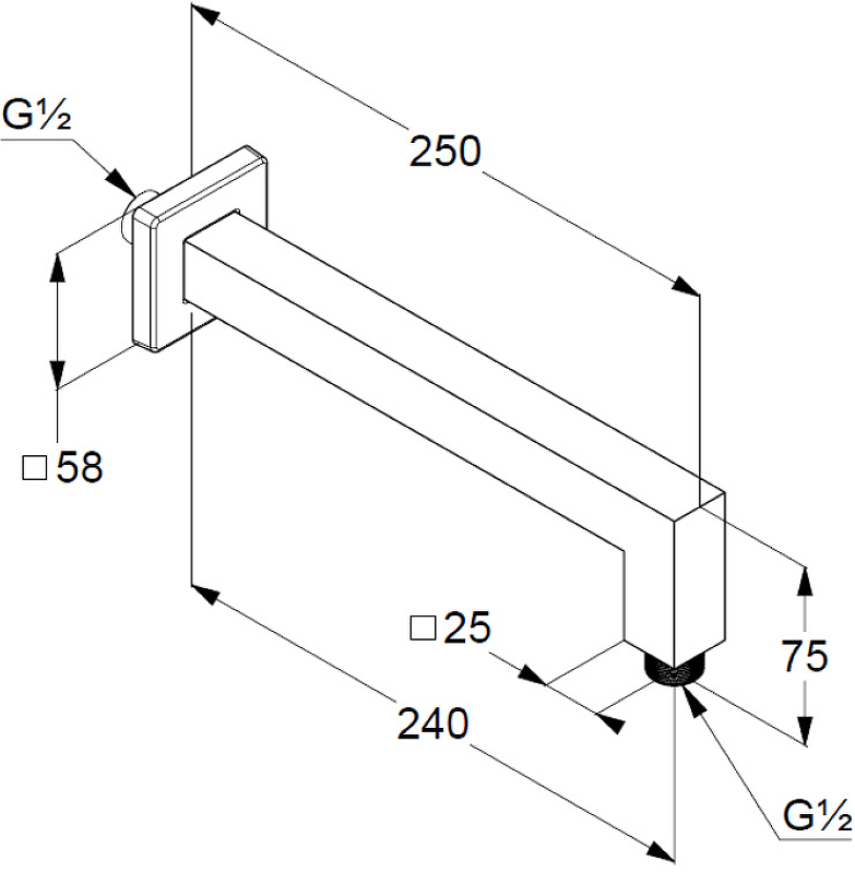 Кронштейн Kludi A-QA - 6654305-00
