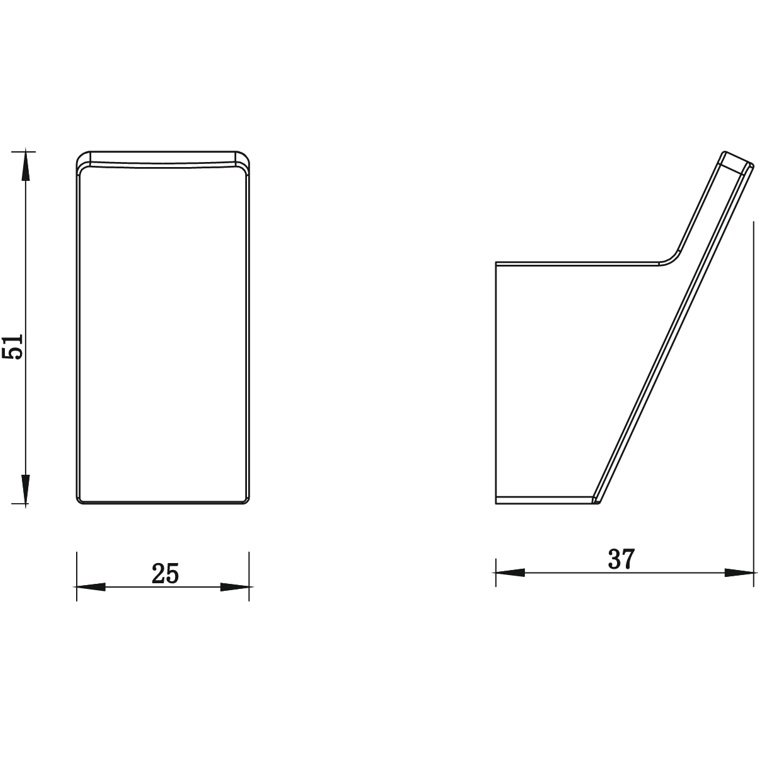 Крючок одинарный Whitecross Cubo CU2415BL (черный матовый)
