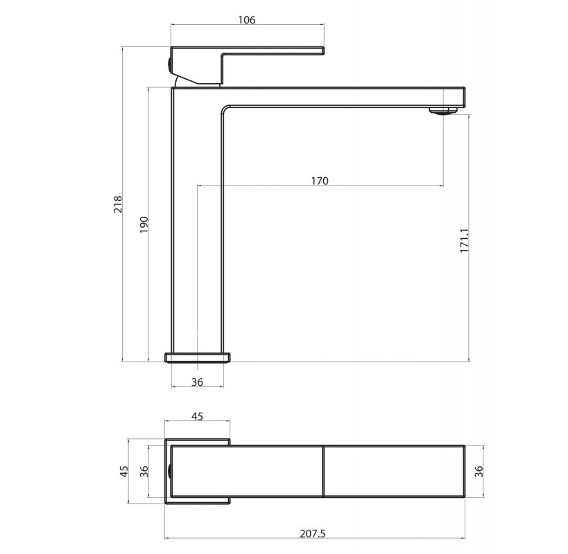 Смеситель для раковины BelBagno Magna MAG-LMC-CRM