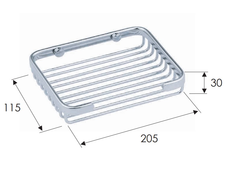 Мыльница большая Remer RB RB212 (хром)