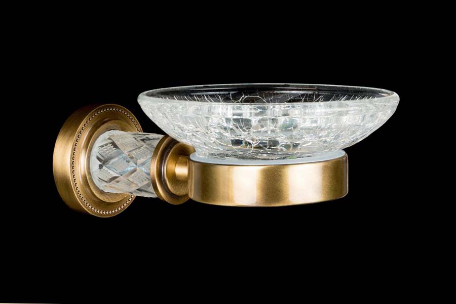 Мыльница настенная Boheme Murano Cristal 10903-CRST-BR (бронза)