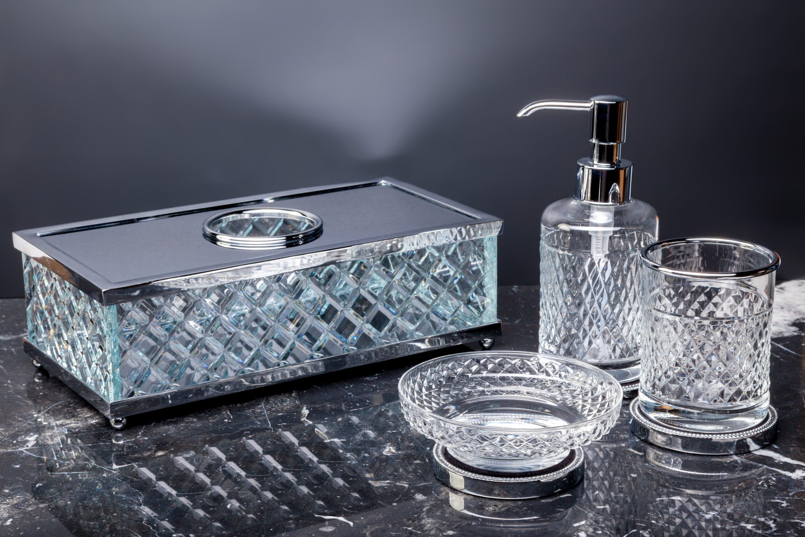 Мыльница настольная Boheme Murano Cristal 10204 (хром)