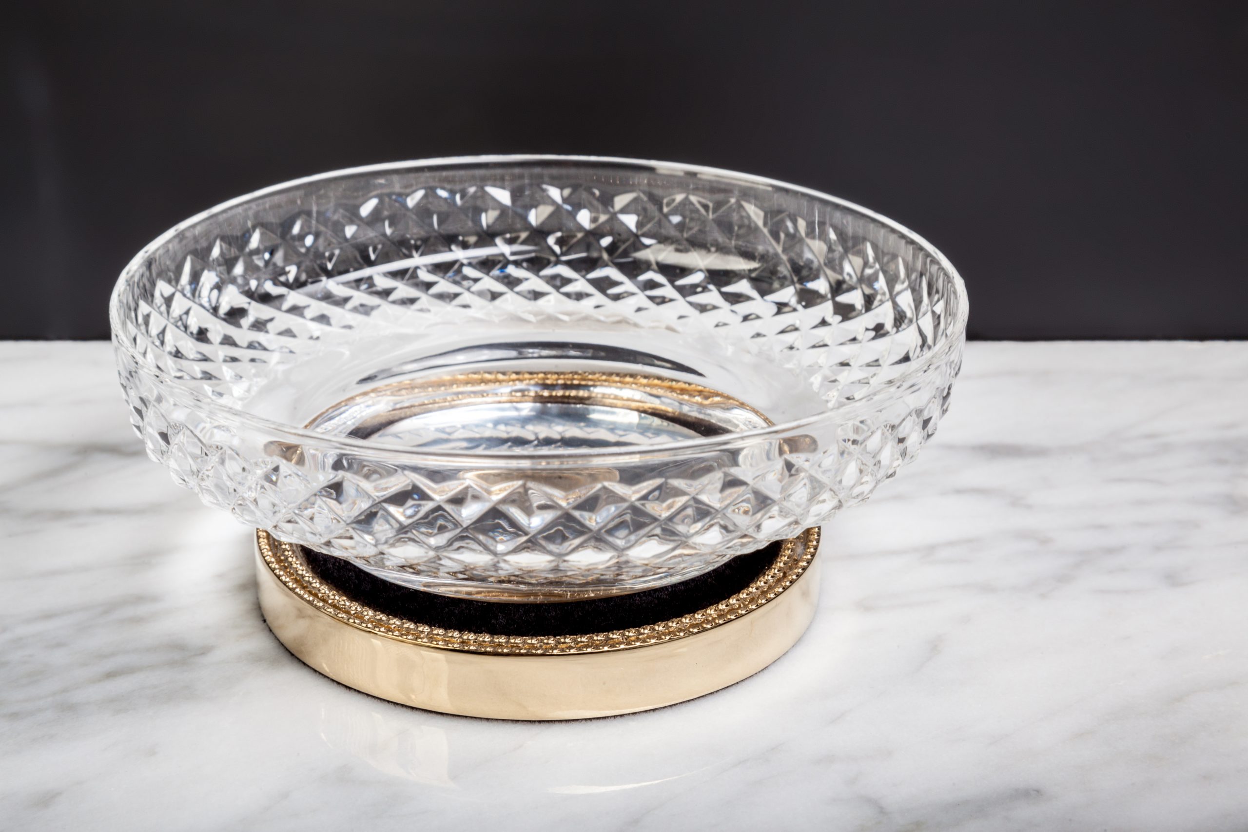 Мыльница настольная Boheme Murano Cristal 10205 (золотой)
