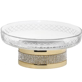 Мыльница настольная Boheme Royal Cristal 10930-G (золотой)