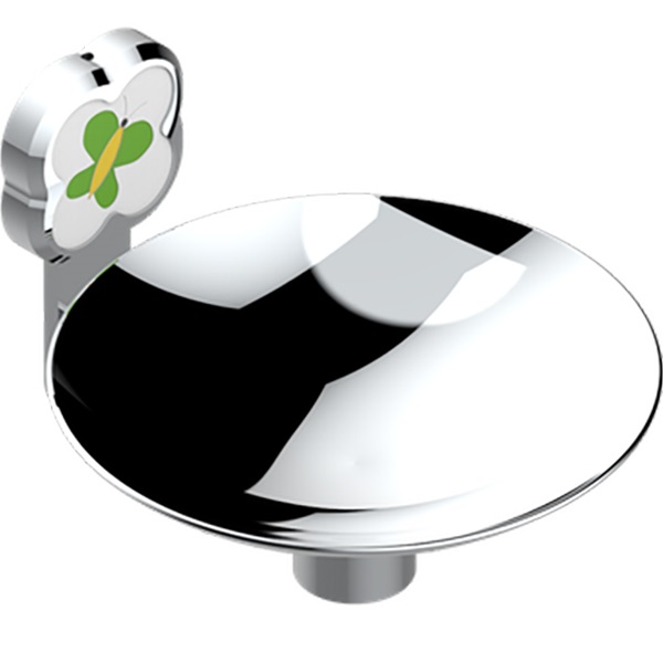 Мыльница подвесная 15x15 см. THG Capucine Vert Decor Platine A7E-A02-546GM (хром, зеленый)