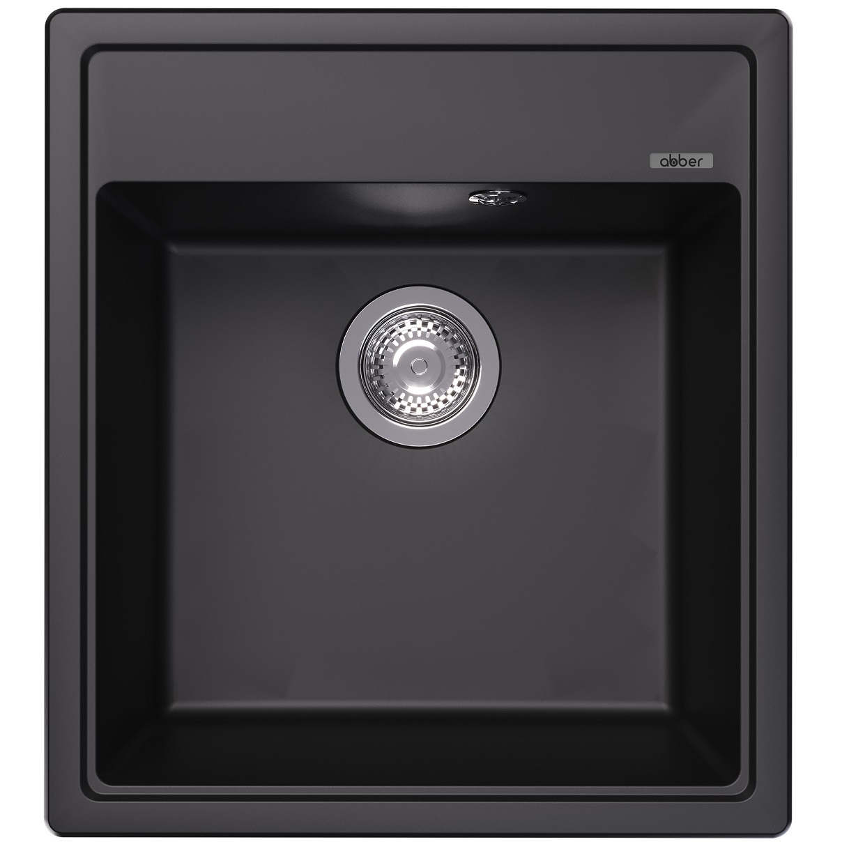 Мойка кухонная Abber Quarz AQ2901B 51х46 (черный), слив-перелив