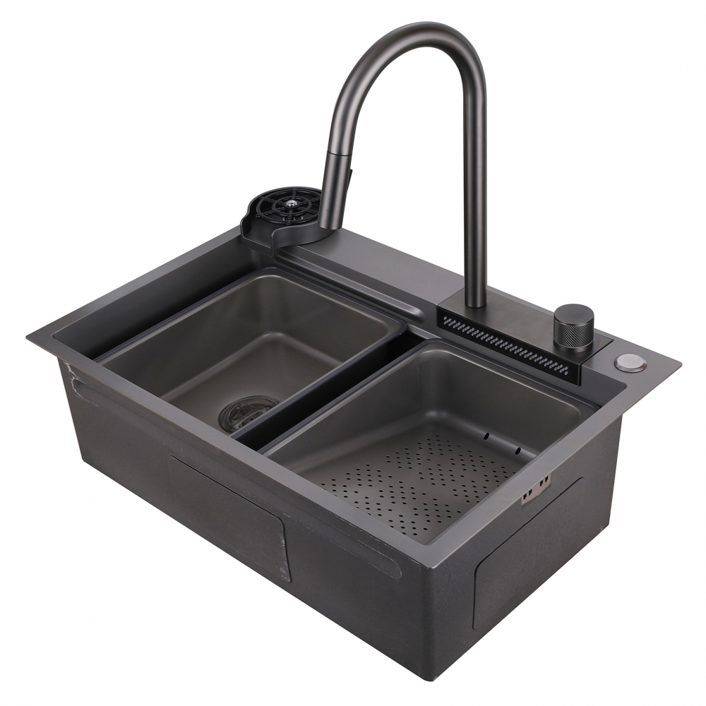 Мойка кухонная Abber Wasser Kreis AF2194NG 68х46х22.5 (оружейная сталь)