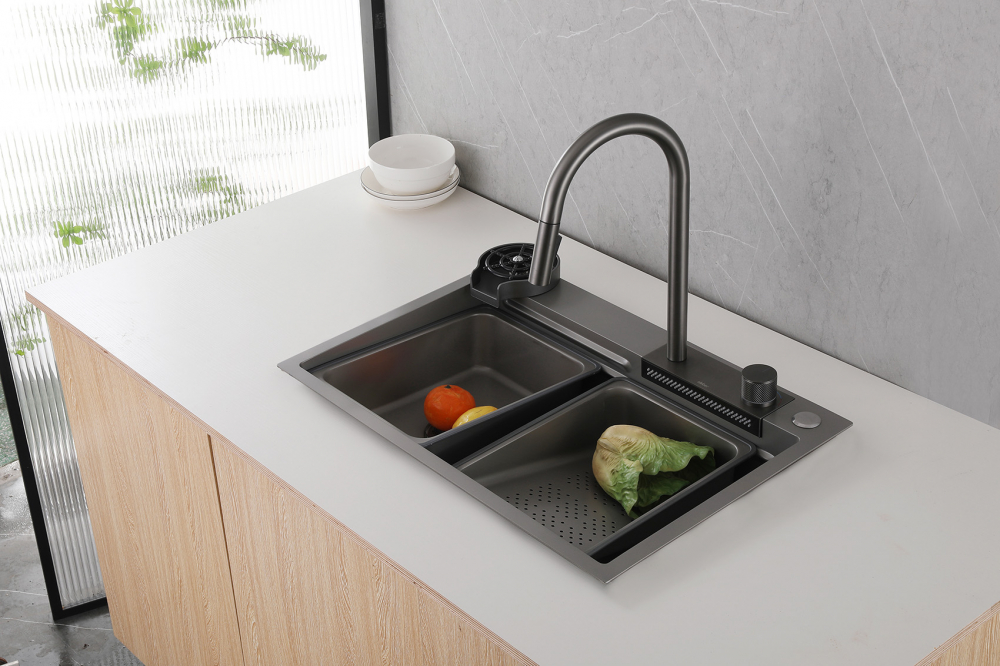 Мойка кухонная Abber Wasser Kreis AF2194NG 68х46х22.5 (оружейная сталь)