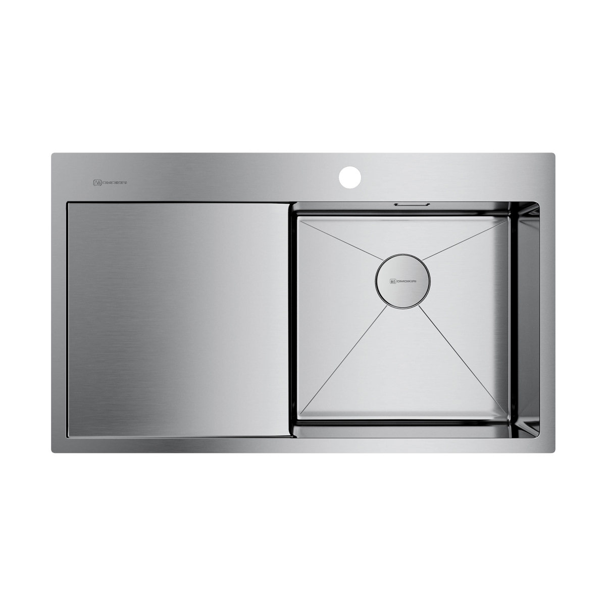 Мойка кухонная Omoikiri Akisame 86-IN-R 4993763 86x51 (нержавеющая сталь)