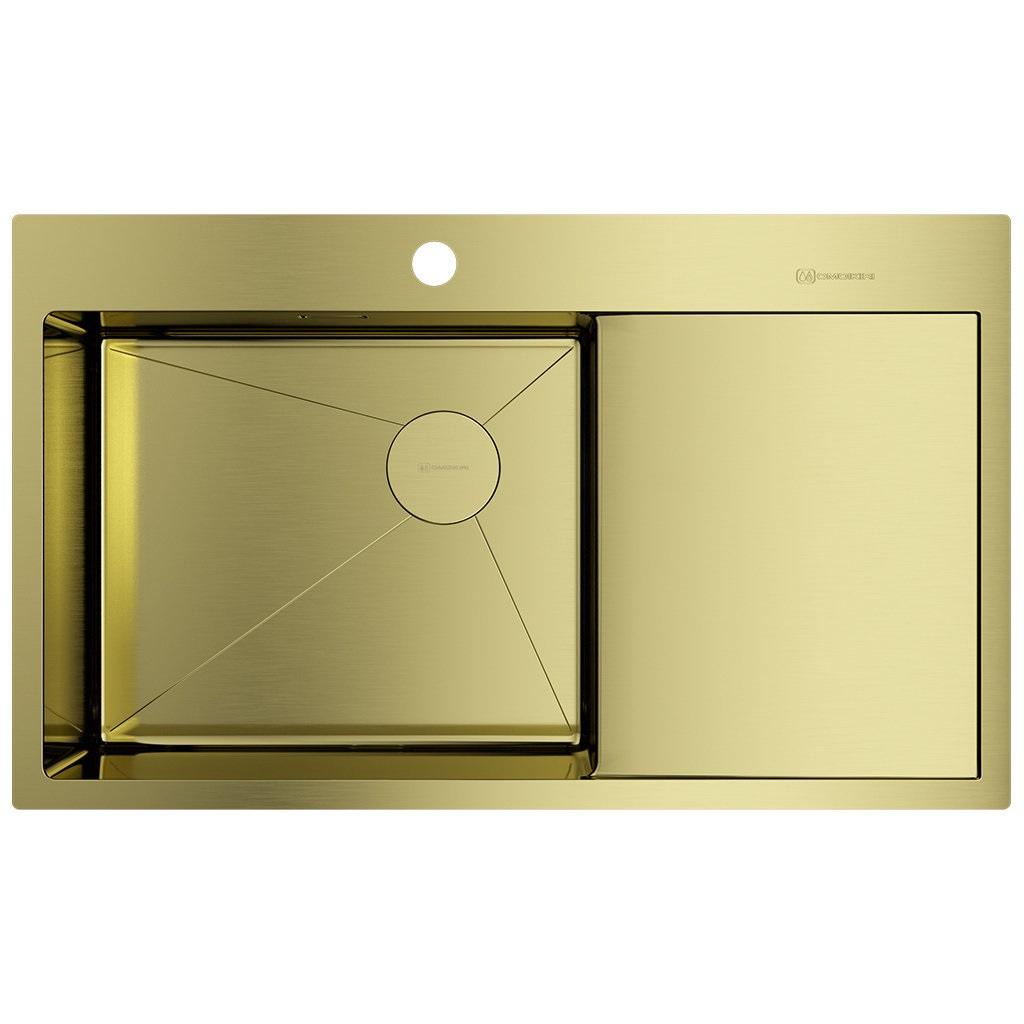Мойка кухонная Omoikiri Akisame 86 SIDE LG-L 4997045 86x51 (светлое золото)