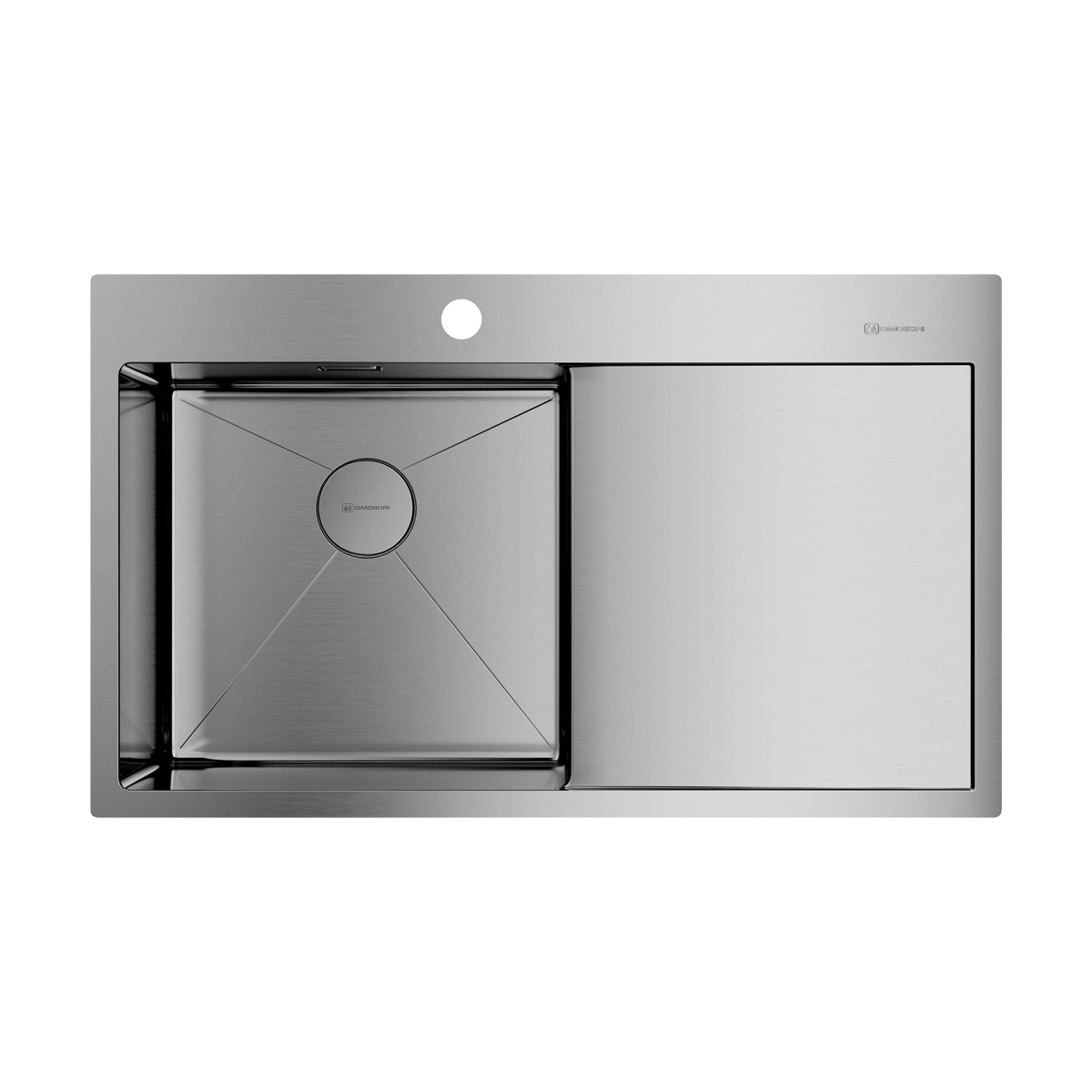 Мойка кухонная Omoikiri Akisame 86-IN-L 4993760 86x51 (нержавеющая сталь)