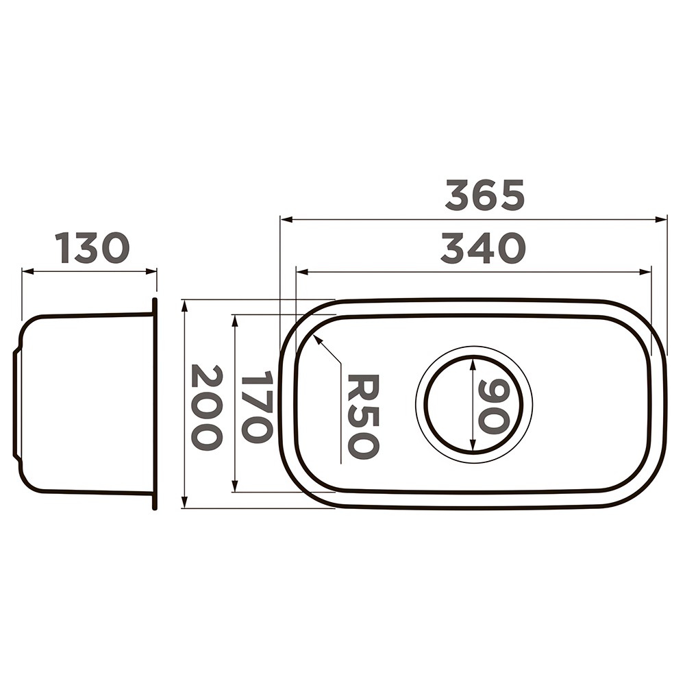 Мойка кухонная Omoikiri Omi 20-U-IN 4997022 (нержавеющая сталь)