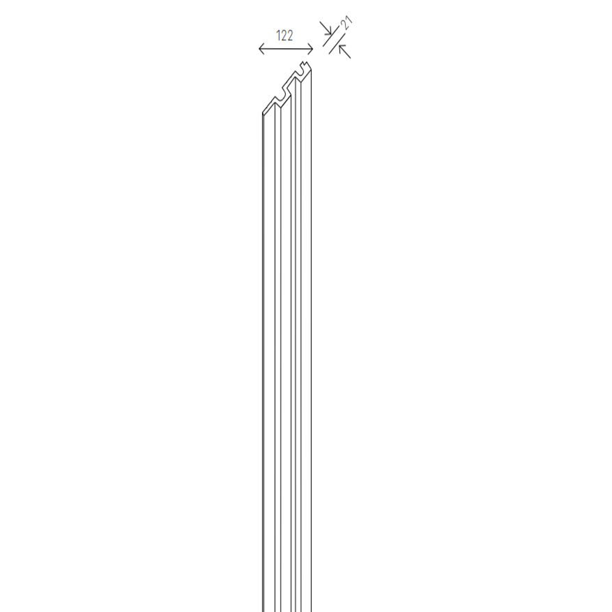 Панель Vox Linerio L-Line Moссa 265x12 (мокка)