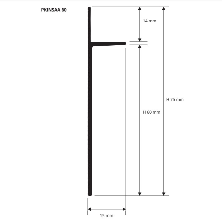 Плинтус Progress Profiles Proskirting Line PKLIAA 60 2 м. (серебро)